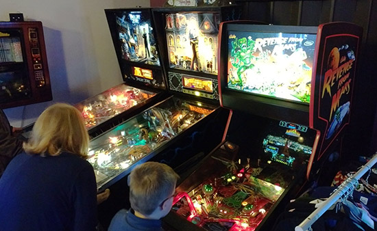 It's nearly all video games but there are three pinballs too