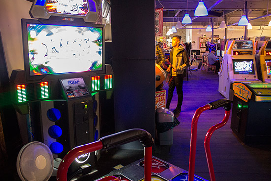 Some larger arcade games
