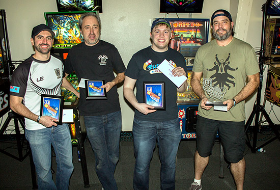 The top four in the Modern A division: Zach Sharpe, Jim Belsito, Raymond Davidson and Keith Elwin