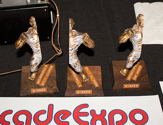 Trophies for the Split-Flipper and One -Handed tournaments