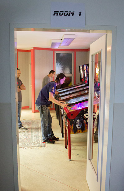 The largest of the two pinball rooms