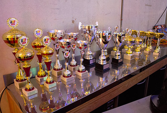 Trophies for all the tournaments