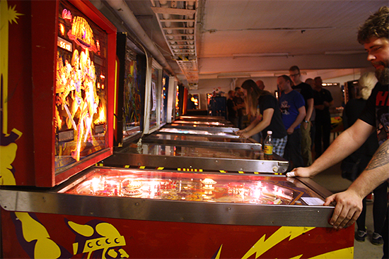 Pinballseye is located in the basement of an office block and has over eighty machines to play!