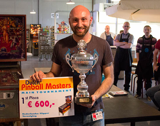 Winner of the Dutch Pinball Masters 2015, Daniele Celestino Acciari