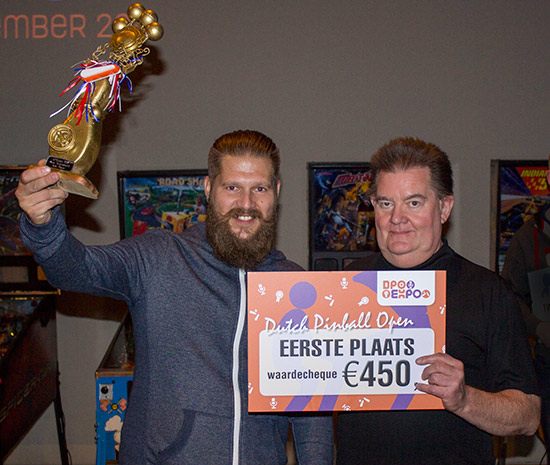 Winner of the Dutch Pinball Open 2014, Ralph Beckers