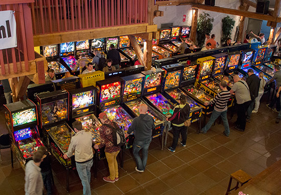 Free play machines in the main hall