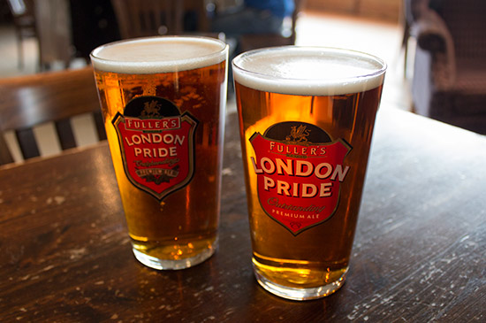 London Pride beer will be enjoyed