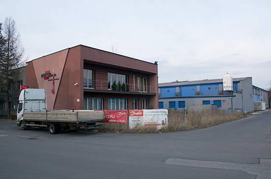 Part of the industrial estate on Bernardyńska