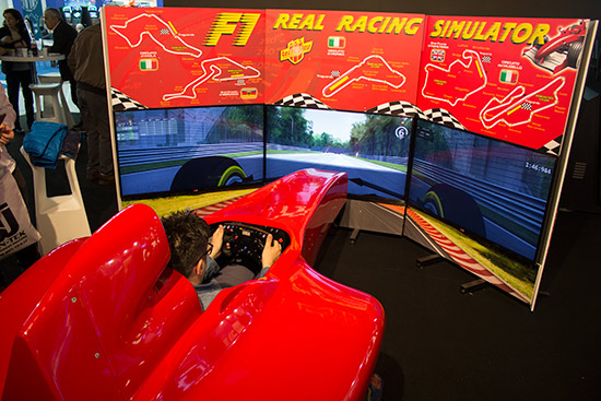 For the more serious drivers, thei F1 simulator was on the Tecnoplay stand