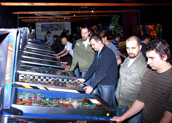 Players in the main hall