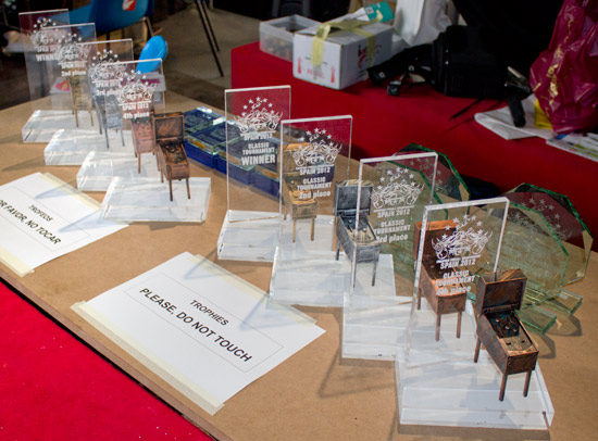 The trophies for the winners