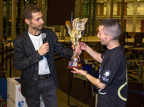 Besides his winner's glass award, Kristian was also the inaugural winner of an attractive European Pinball Championship trophy