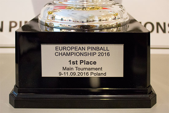 The trophy for the winner of the main EPC tournament