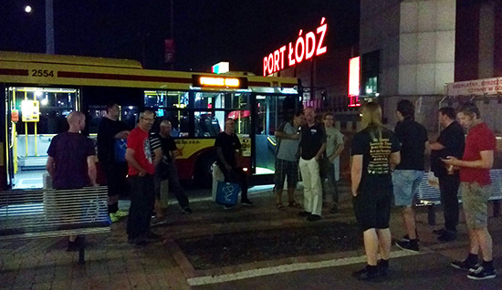 The bus to the night club in Łódź