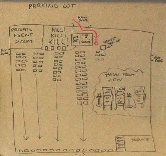 The original plan for the Pinball Hall Of Fame