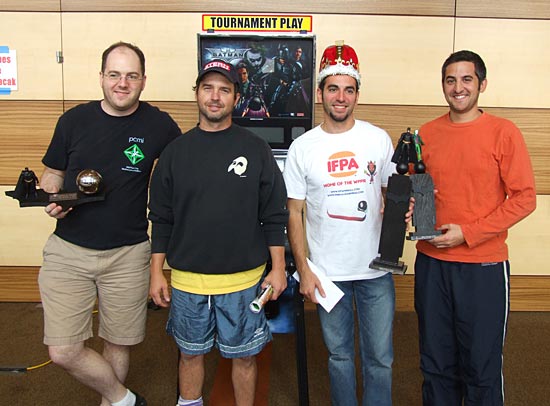 The top three with tournament organiser Trent Augenstein