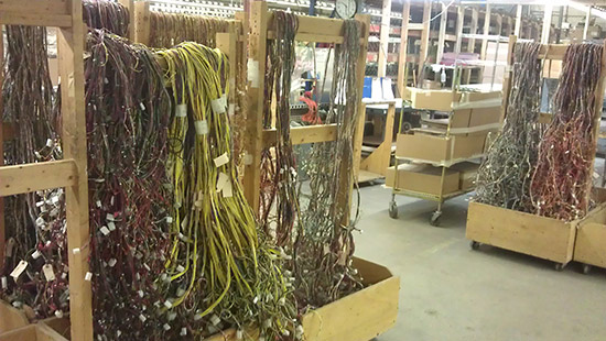 Completed cable looms