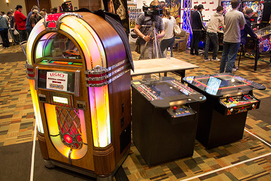 It wasn't purely pinball though, as this jukebox and these video games from Legacy Coin-Op Distributors show