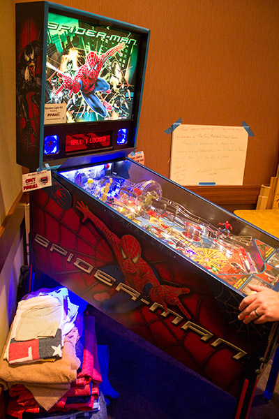 This Spider-Man was set up early and included a full LED kit, under game lighting and lit speakers from Pinball Toppers