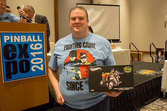 The top prize was a signed BatCycle