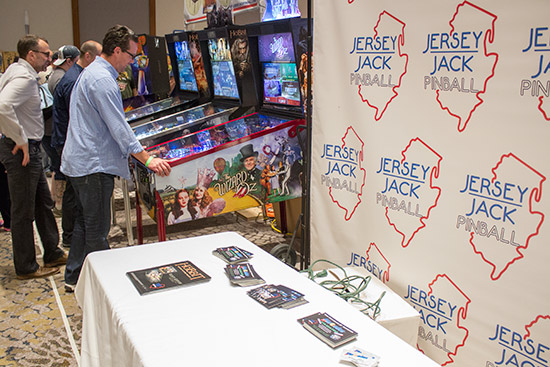 Jersey Jack Pinball had their own large stand