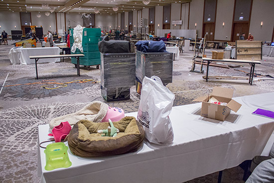 Tear down on Sunday lunchtime in the Vendor Hall