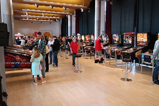 The main room on the second floor where most of the action in the Open will take place