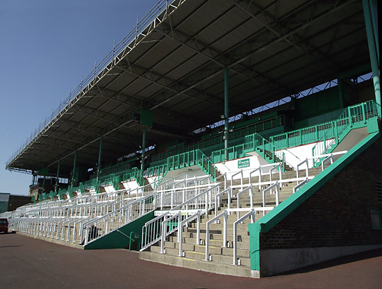 The grandstand which overlooks...