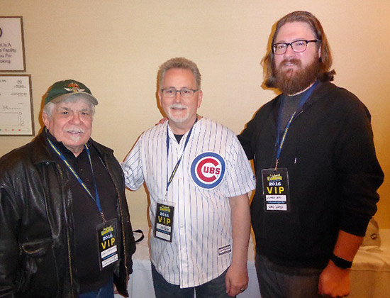 Three generations of pinball artists: Dave Christensen, Greg Freres and Jeremy Packer