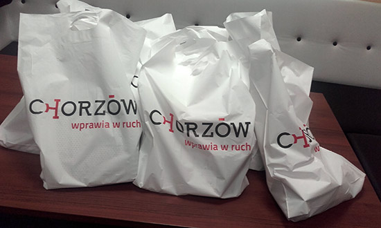 Goodie bags for the winners from Chorzów