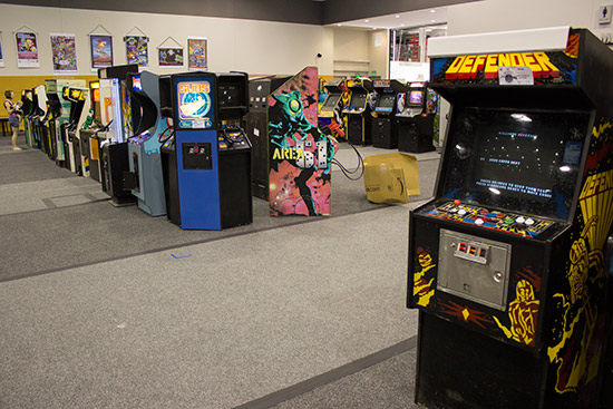 Just a few of th many video games at the show