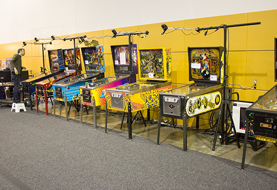 Some of the machines for the main tournament