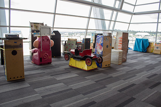 Some of the machines for the kids zone