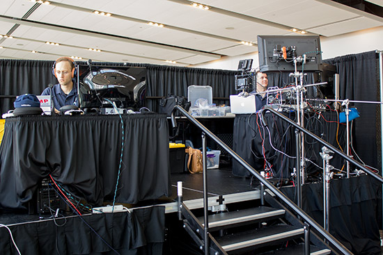 The seminars team was headed-up by Mike Lorrain who had an impressive array of tech at his disposal
