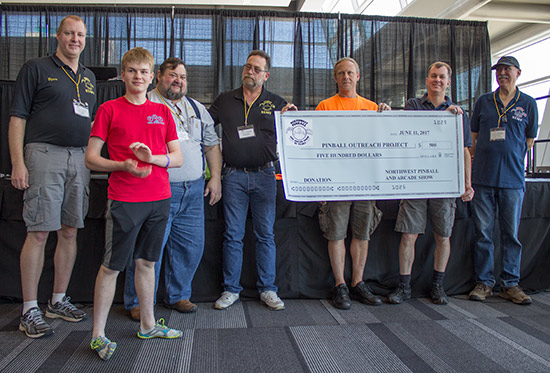 A $500 donation to the Pinball Outreach Project