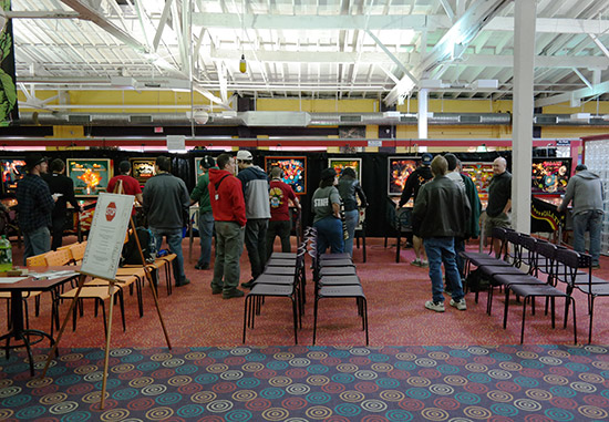 People lining up for the Classics on Thursday - queues got longer as the day progressed, with as many as 165 players entering on peak days