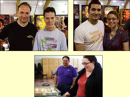 Members of the Bay Area Pinball Association (BAPA), based out of Sunnyvale, CA. Clockwise from top: Mads Kristensen (Danish Champion), original BAPA founder (and World Champion) Rick Stetta, Chris Deleon and his girlfriend, Adrian and Jerri Weber. 