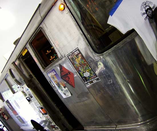 The Pacific Pinball Museum’s mobile pinball museum, the Lil’ JuJu was there to feature some classic EM’s and a new line of T shirts by Metallica Pin artist Dirty Donny.  Get your own at the Pacific Pinball Museum in Alameda or in September at the Pacific Pinball Expo.