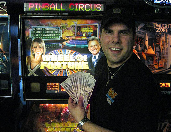 Winner of the Pinball Masters and the $200 prize, John Jundt
