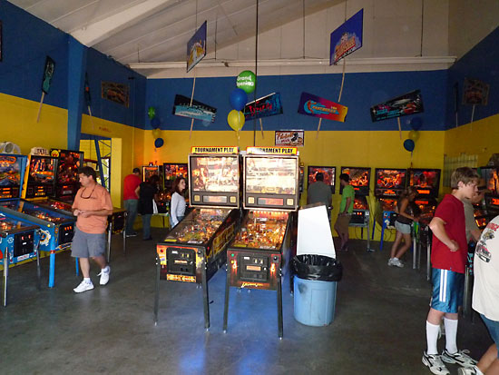 The whole Pinball-on-a-Stick room