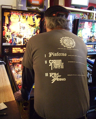 An earlier Pinferno T-shirt