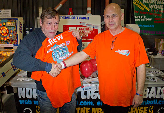 Dutchman Ad Jonker won a T-shirt for coming the furthest with his two machines