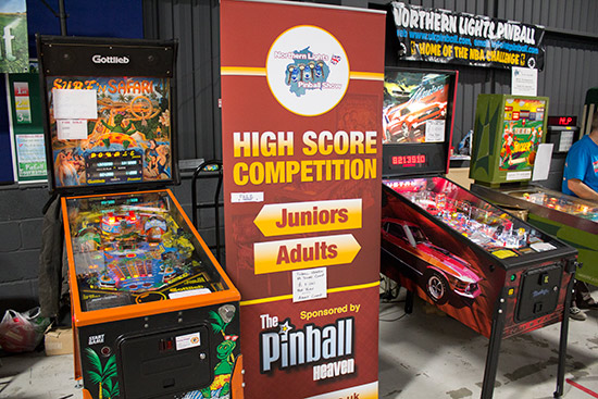 The two high score competition machines were set up and available to play