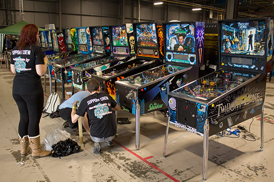 Set-up of the pinball zone