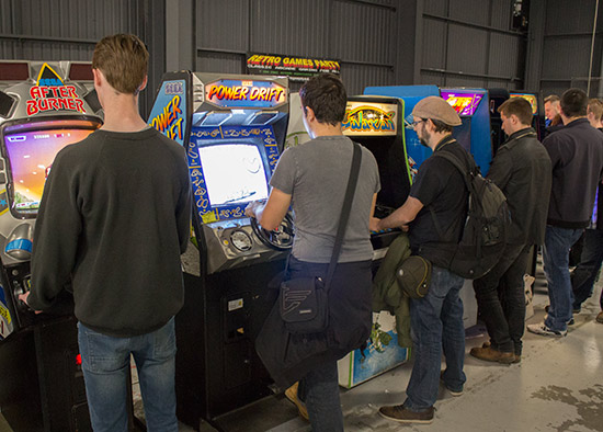 Retro Games Party had a large selection of arcade video games