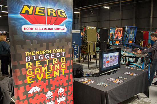 The North-East Retro Gaming (NERG) team was there to promote their event