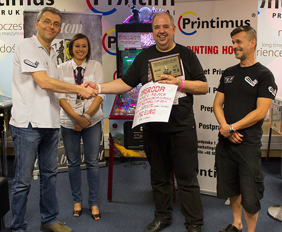Winner of the Printimus Pinball Classic Tournament, Martin Ayub