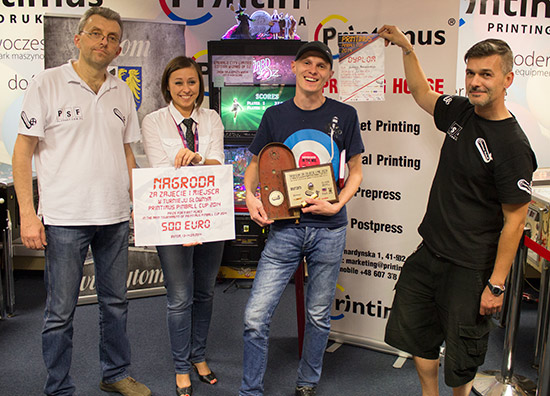 Winner of the Printimus Pinball Cup, Lukasz Romanowski