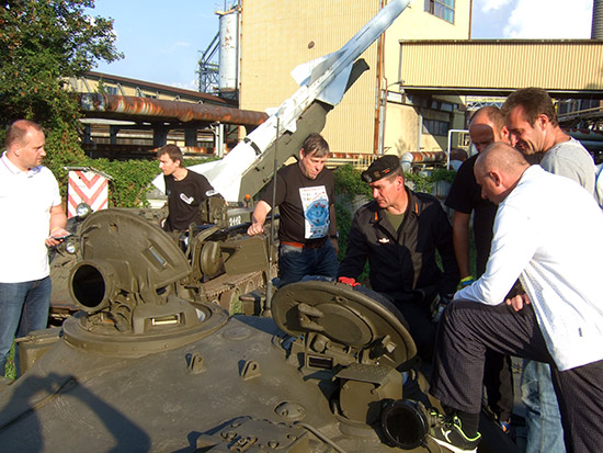Examining some of the armoured vehicles
