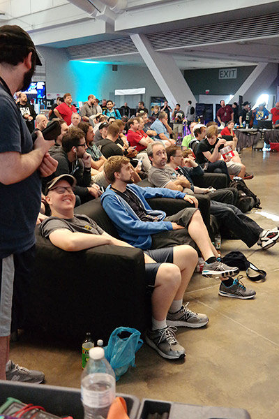 The audience watching the finals in anticipation